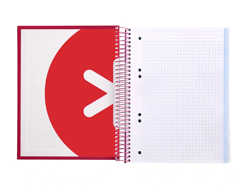 Cuaderno espiral A5 Antartik 5mm Frambuesa libreriadavinci