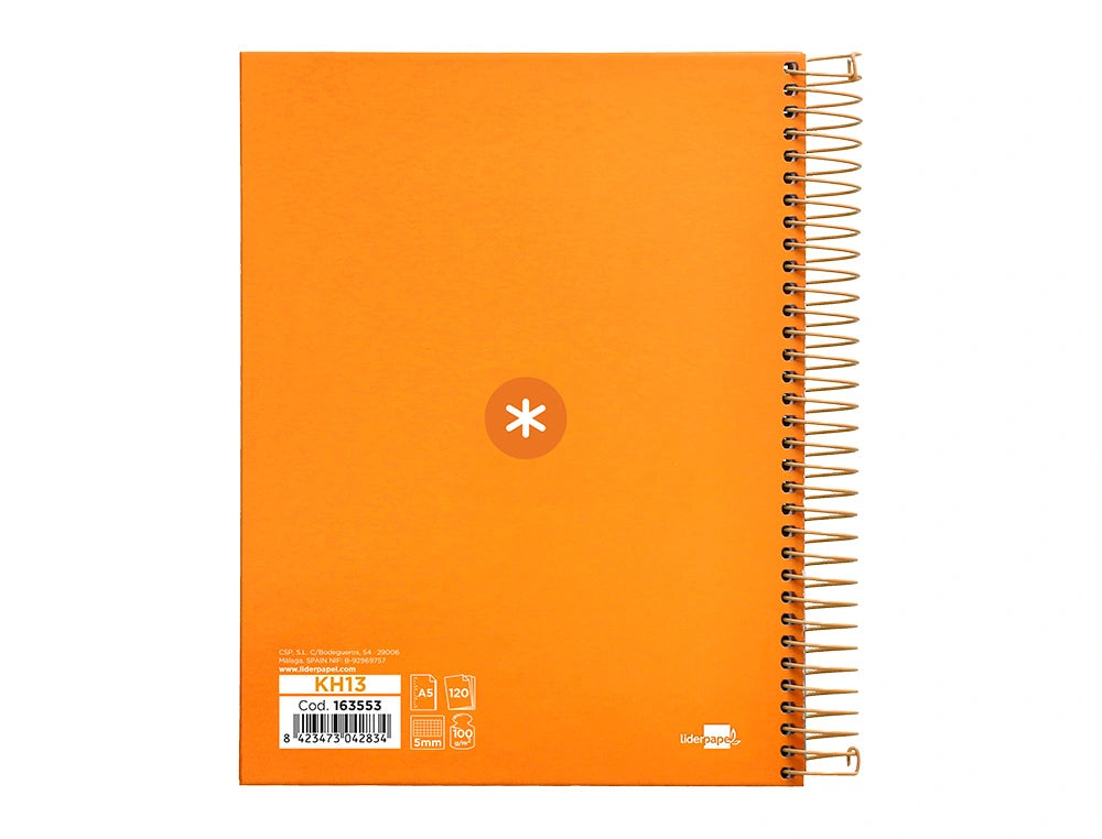 Cuaderno espiral A5 Antartik 5mm Mostaza libreriadavinci