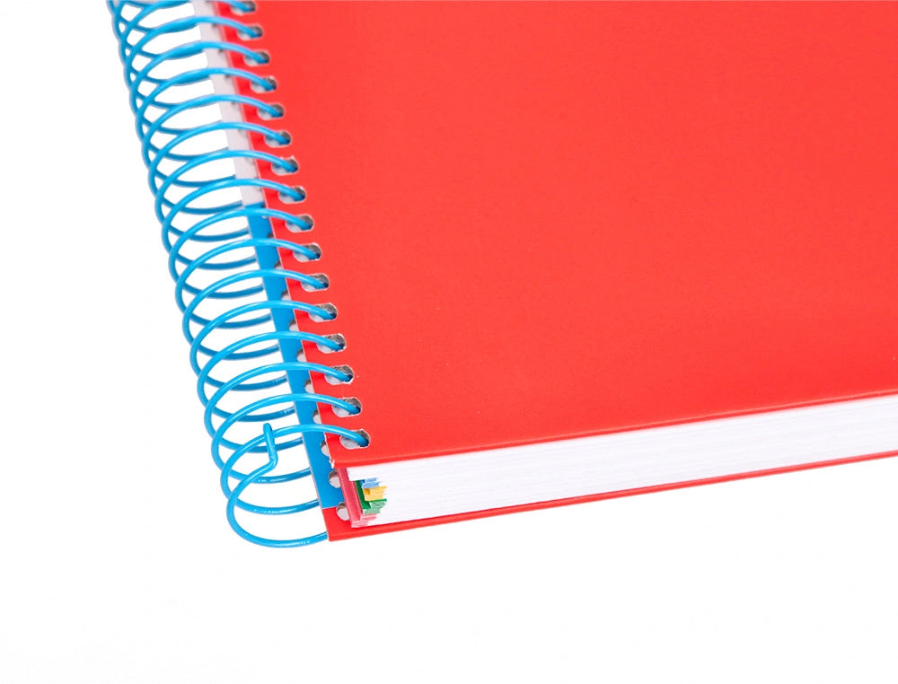 Cuaderno espiral A5 Antartik 5mm Rojo libreriadavinci