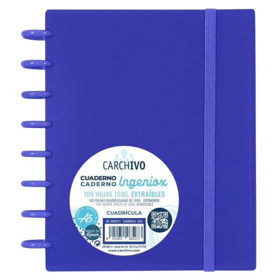 Cuaderno Ingeniox A4 azul intense libreriadavinci