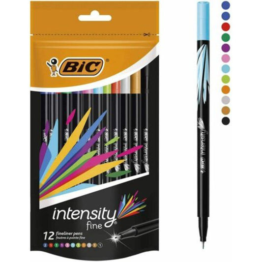 Pack 12 bolígrafos Bic intensity fine libreriadavinci