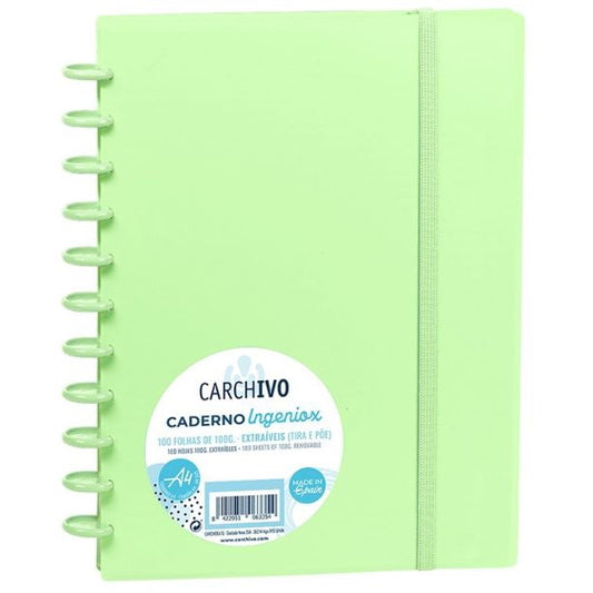 Cuaderno Ingeniox A4 Verde pastel libreriadavinci
